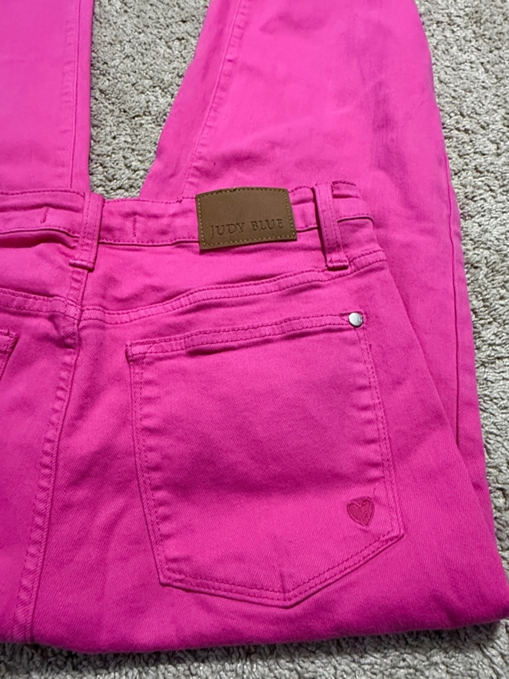 Judy Blue Hot Pink Wide Leg Jeans - Picture 7 of 7